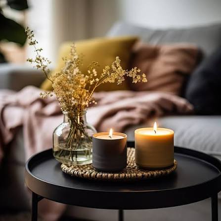Warm candlelit atmosphere